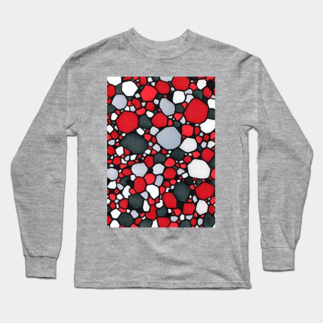 Red and Gray Long Sleeve T-Shirt by AleHouseDrae